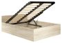 Slatted bed NORE CLP, 140x200 cm., oak color