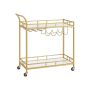 Serving trolley, gold