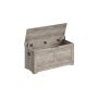 Shoe bench with storage box 40x100x46cm., light brown