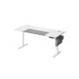 Electric height-adjustable desk 70x160x120cm., white/gray