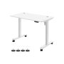Height-adjustable electric desk with memory function 60 x 120 cm, white