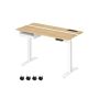 Electric height-adjustable desk 60x120x120cm., white/light brown
