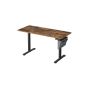 Electric height-adjustable desk 60x140x120cm., black/brown