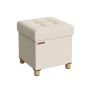 Pouf 38x38x40cm., cream color