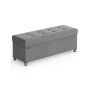Pouf 38x110x40cm., gray/light brown