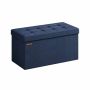 Pouf with storage box 38x76x38cm., black