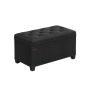 Pouf with storage space 40x76x40cm., black