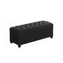 Pouf with storage space 40x110x40cm., black