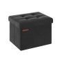 Pouf with storage compartment 31x41x31cm., black