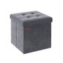 Pouf with storage compartment 38x38x38cm., dark gray