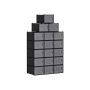 Shoe boxes, 12 pcs., black