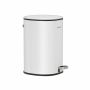 Trash can, 5 liter capacity, with lid and inner box, white