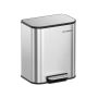 Trash can 36.6x30x42.5cm., silver color