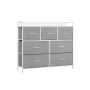 Chest of drawers 28.5x98x85cm., gray/white