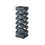 Umbrella stand 15.5x15.5x49cm., dark gray