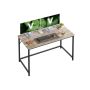 Desk 120x60x76cm., black/light brown