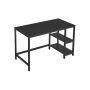 Computer desk with shelves, black