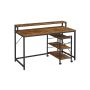 Antique brown and black computer desk