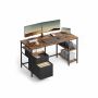 Desk 140x60x76cm., black/brown