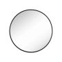 Wall mirror round, black