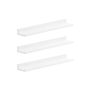 Set of 3 wall shelves 10x60x5cm., white
