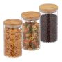 Maisto laikymo indeliai Relaxdays 10039479.0, 3 vnt., 1000 ml, Ø 10 × 18 cm