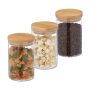 Maisto laikymo indeliai Relaxdays 10039490.0, 3 vnt., 800 ml, Ø 10 × 15 cm