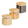 Maisto laikymo indeliai Relaxdays 10043243.0, 3 vnt., 600 ml, 10 × 10,5 × 10 cm
