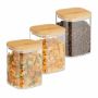 Maisto saugojimo indai Relaxdays, 3 vnt., 900 ml, 10 × 13,5 × 10 cm