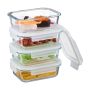Maisto saugojimo indai Relaxdays, 4 × 640 ml, 18 × 6 × 13,5 cm