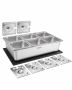 Food serving container VEVOR TWJ-16100D, 6 × 1/6 containers, 535 × 330 × 160 mm