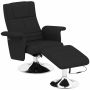 Massage chair with footrest Homcom, black/silver