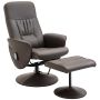 Massage chair with footrest Homcom, brown/black