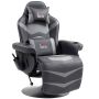 Massage gaming chair, with footrest, Grey, 78 × 111.5 × 80 cm