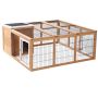 Small animal enclosure PawHut 123x120x52cm., light brown