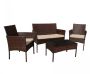 Rattan outdoor furniture set, brown