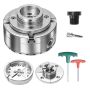 Патрон для токарного станка по дереву VEVOR CK4-4K-3SET-SS, 4-кулачковый комплект из 3 частей, 102 × 102 × 78 мм