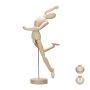 Medinis lankstus manekenas Relaxdays, L dydis, 7,5 × 32,5 × 7 cm