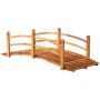 Wooden garden bridge, with railing, 185 × 72 × 58 cm