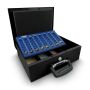 Metal cash box Bituxx, 4 banknote compartments, black, 360 × 275 × 140 mm