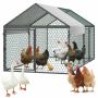 Metal chicken coop VEVOR CRCFG0102, for 4-6 chickens, 2 doors, 1 × 2 × 1 m