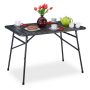 Metalinis lauko stalas Relaxdays, sulankstomas, Pilkas, 110 × 74,5 × 70,5 cm