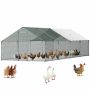 Metal chicken coop enclosure VEVOR JD382, 3 × 8 × 2 m