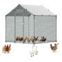 Metal chicken coop frame VEVOR JD222, with PE roof, 2 × 2 × 2 m