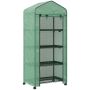 Mini greenhouse, 4 shelves, Green, 69 × 50 × 165 cm