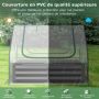 Mini šiltnamis Promotion GT4084WH, su integruota lysve, 127 × 95 × 93 cm
