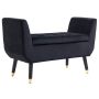 Soft bench with storage box Homcom 107x42x65cm., black/gold color