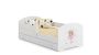 Children's bed Luk with drawer, mattress and barrier protection 164 cm x 85 cm x 63 cm, princess with wings