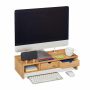 Monitoriaus pakyla Relaxdays, 2 stalčiai, 54 × 13 × 23 cm