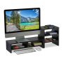Monitoriaus stovas Relaxdays 10039880.0, 1 pagrindinis ir 2 maži skyreliai, 75,5 × 28 × 20 cm